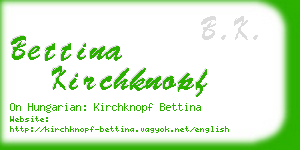 bettina kirchknopf business card